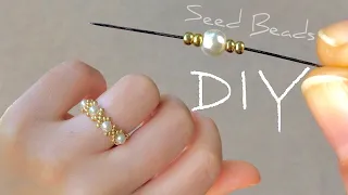 Xoxo Beaded Ring: Easy Seed Bead Ring Tutorial