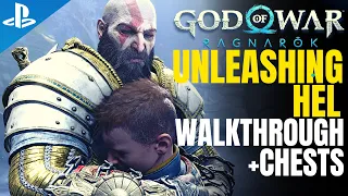 Unleashing Hel Mission Walkthrough, Find Legendary Chests | God of War Ragnarök