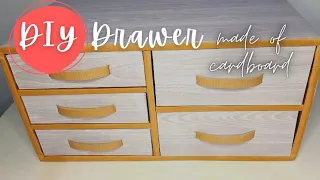 DIY Drawer Organizer Made of CARDBOARD Box | Classic Design Organizer Ideas with unique handles