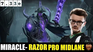 MIRACLE- PLAYING Razor MIDLANE 7.33E - DOTA 2 HIGHEST MMR MATCH #dota2 #dota2gameplay