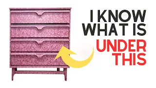 AMAZING FURNITURE RESTORATION- stripping paint from mid century chest of drawers