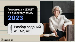 Готовимся к ЦЭ/ЦТ по русскому языку 2023 - Разбор заданий А1, А2, А3