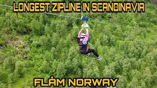 FLÅM ZIPLINE - LONGEST ZIPLINE IN SCANDINAVIA || NORWAY