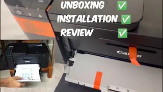 canon e4570 printer unboxing Installation review