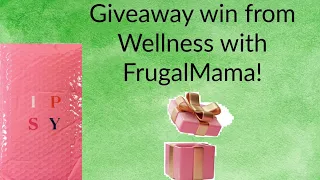 I Won a Giveaway from @wellnesswithfrugalmama