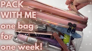 Packing All of my Makeup, Skincare & Brushes for a WEEK in ONE BAG?!