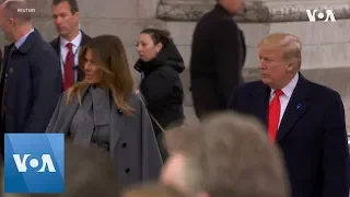 President Donald Trump & first lady Melania Trump arrive at WW1 Armistice ceremony