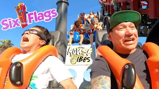 FACING MY FEAR OF HEIGHTS AT SIX FLAGS MAGIC MOUNTAIN | Mouse Vibes