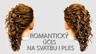 OBJEMNÝ ÚČES PRO DLOUHÉ VLASY NA SVATBU I PLES //VOLOUMINOUS BRIDAL HAIRSTYLE HALF UP HALF DOWN.