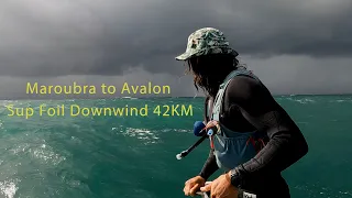 42 KM SUP Foil Downwind Maroubra to Avalon with Perth and Josh Ku