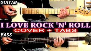I Love Rock 'n' Roll GUITAR & BASS Cover with TABS | Joan Jett