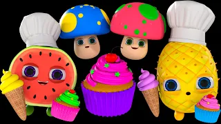 Funky Fruits Muffin Man 🧁 Baby Sensory Disco Fruit Party! - Fun video with music and dancing!
