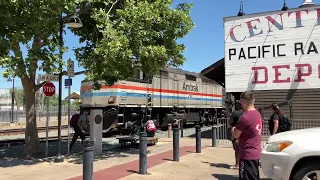 Sacramento Southern Excursion Train with a Old F40PH 281 in Old Sacramento, Sacramento, CA