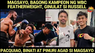 Magsayo, Bagong Kampeon Ng WBC Featherweight, Ginulat Si Russell