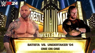 WWE 2K24 - Batista vs Undertaker '04 Match|WrestleMania Goes Hollywood