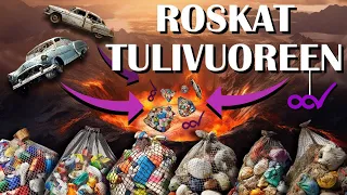 Mitä jos kaikki maailman roskat heitettäisiin tulivuoreen?