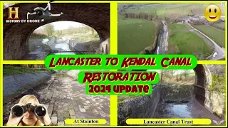 🌏 STARTING THE NEXT STRETCH of Lancaster / Kendal Canal Restoration (at Stainton) 🌏 HISTORY BY DRONE