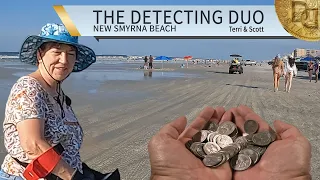 Most Quarters Ever Metal Detecting New Smyrna Beach Florida | The  Detecting Duo