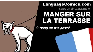 French cartoon with English subtitles ~ S8e11 - Manger sur la terrasse