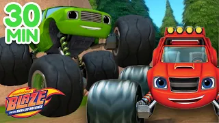 Pickle & Blaze Rescues & Races! | 30 Minute Compilation | Blaze and the Monster Machines