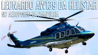 HELISTAR S.A.S: POUSO LEONARDO AW139 (HK-5132) NO AEROPORTO DA PAMPULHA