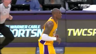 Kobe Bryant hits the Clutch 3 Pointer.and gets pissed at Jeremy Lin (01/02/2015)