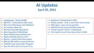 Have you heard these exciting AI news? - April 05, 2024 - AI Updates Weekly