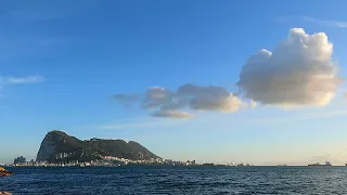 Beautiful Clouds Streaming off The Rock of Gibraltar set to Relaxing Music