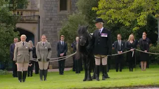 Queens beloved pony watches funeral march through Windsor Castle grounds
