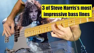 3 of Steve HARRIS's most impressive bass lines with genuine drums!