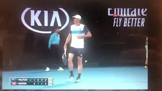 Millman cheating at Australian Open vs Federer