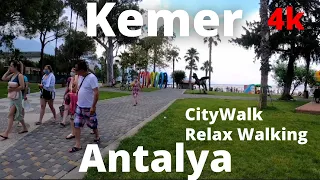 🇹🇷Antalya Kemer 4k şehir turu/Kemer City Tour