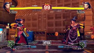 Rose vs Rose Mirror Match! Ultra Street Fighter 4 CPU vs CPU