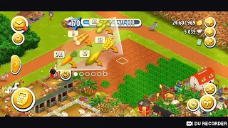 Hay day Harvesting Bananas with extra XP Booster & Boat