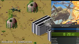 Desert Strike Any% SNES Speedrun in 41:23,58 (Old World Record) - No comentary