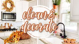 Cozy Fall Clean + Decorate With Me 2020 | Farmhouse Kitchen Decorating Ideas for Fall!