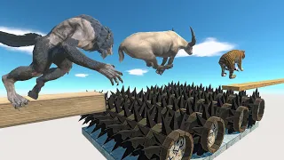 High JUMP Above the Wooden Grinder - Animal Revolt Battle Simulator