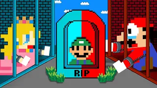 Doki Mario: Mario and Peach R.I.P Luigi in Bowser Prison Hot vs Cold Challenge | Game Animation