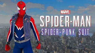 Marvel's Spider-Man Remastered PS5 | Spider-Punk Suit Free Roam Gameplay (Combat + Swinging)