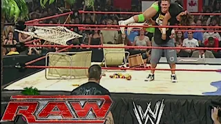 John Cena & Carlito Segment (Randy Orton Tries To Sneak Attack John Cena) RAW Aug 06,2007