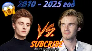 😱Кто победил А4 vs PewDiePie😱 2010-2025 г. (Гонка по подписчика)