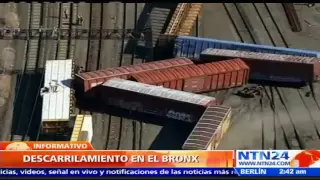 Autoridades investigan las causas del descarrilamiento de un tren de carga en el Bronx, Nueva York