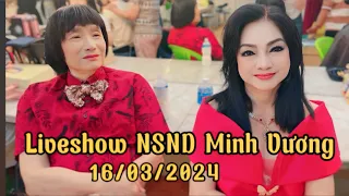 NSND Minh Vương đến rất sớm để chuẩn bị cho đêm Liveshow 16/03/2024