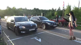 BMW E60 525 vs Skoda Octavia A7 1.8t MT (Вязьма)