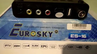 Eurosky ES-16 цифровой эфирный DVB-T2 ресивер