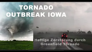 TORNADO Outbreak Iowa / Heftige Zerstörung durch Greenfield EF 4 Tornado / 4 Twister in 60 Minuten