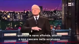 Il monologo di David Letterman su Francesco Schettino e il Concordia