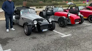 réunion Caterham  Samedi 6 Janvier 2024  BDR 1600K  CSR 485 R300 Sprint Super Sprint SS   620R