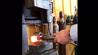 Forging a farrier style round hammer