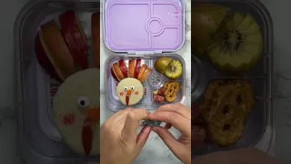 Miércoles de Nutella + Sándwich en forma de pavo 🦃 Kids lunch ideas #shorts #kidslunch #bento